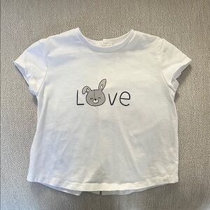 Mayoral White Kids Shirt with Cute Bunny Design